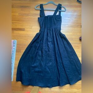REFORMATION Black Milkmaid Dress